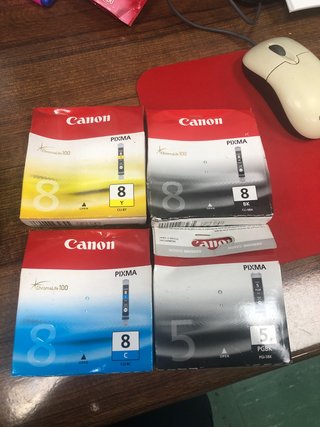 4 Cartuchos Tinta Canon PIXMA Serie 8 y 5