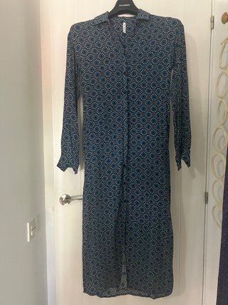 Vestido camisero Pepe Jeans azul con cinturón