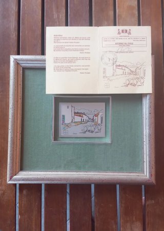 Serigrafia Aldo Riso Paesaggio con gregge
