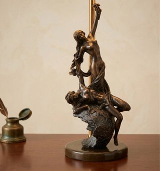 Lámpara de mesa de bronce