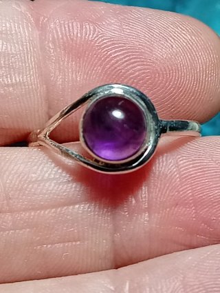 Anillo Plata Ley Amatista Morada