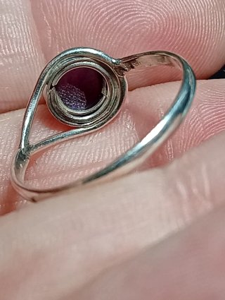 Anillo Plata Ley Amatista Morada