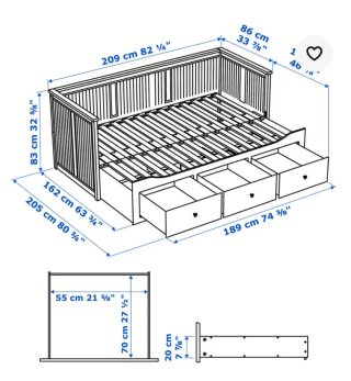 Diván Hemmes Ikea con colchones y cojines