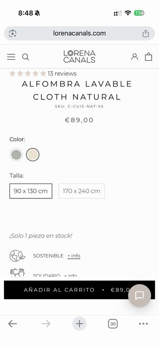 Alfombra Lorena Canals Cloth Natural