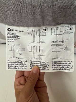 Cuna colecho Kinderkraft + Colchón plagiocefalia