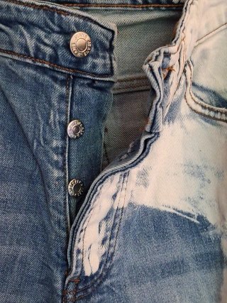 Pantaloni uomo jeans strappati effetto used