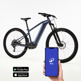 Bicicleta eléctrica montaña E-Expl 520 azul noche