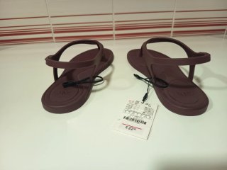 Sandalias Zara Marrón Talla 39 Nuevas