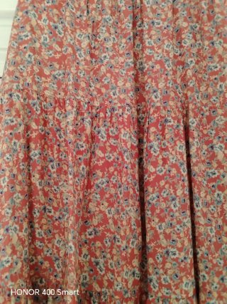 Falda larga volantes floral