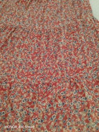Falda larga volantes floral