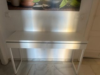Escritorio IKEA Bestå Burs Blanco Brillo