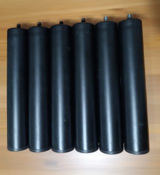 6 Patas para Somier/Base Tapizada Negras