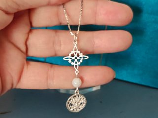 Doble protección plata925 Nudo Bruja Tetragrámaton