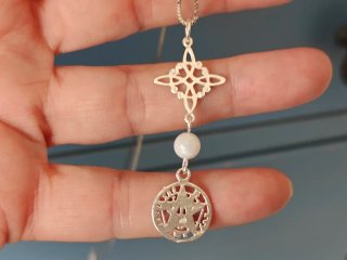 Doble protección plata925 Nudo Bruja Tetragrámaton
