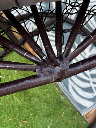 Sillón Colgante Ratán marrón con Cojines
