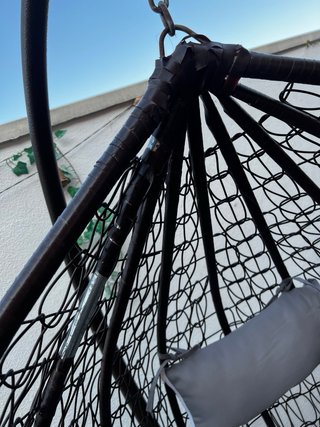 Sillón Colgante Ratán marrón con Cojines