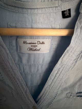 Camisa Massimo Dutti azul mujer