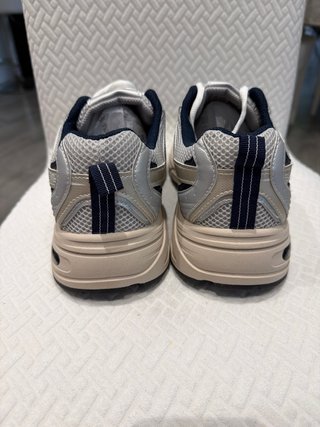 Zapatillas tipo new balance,  42 Beige/Plata