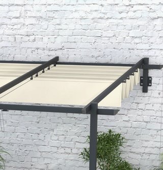 Pérgola 3x3m con Techo Retráctil Beige