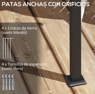 Pérgola 3x3m con Techo Retráctil Beige