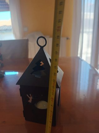 FAROL PORTAVELAS CON MOTIVOS NAVIDEÑOS