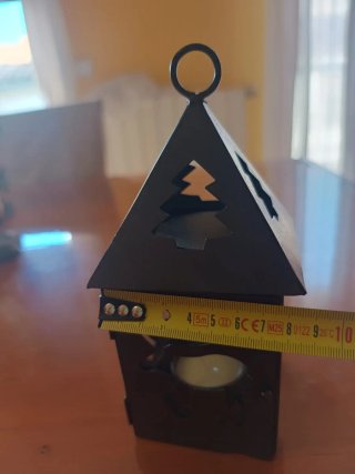 FAROL PORTAVELAS CON MOTIVOS NAVIDEÑOS
