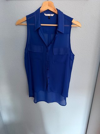 Camisa sin mangas azul talla M