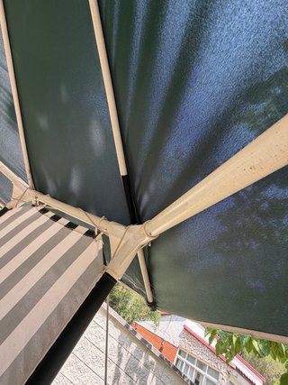 Carpa cenador exterior verde tela y metal