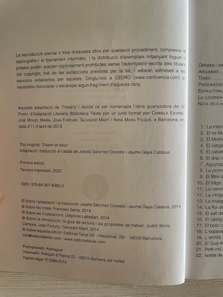 Libro “Tristany i Isolda de Biblioteca Teide