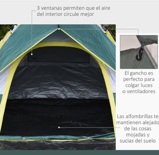 Tienda de campaña plegable con bolsa