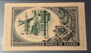 10 Pesetas 1937 Banco de Vizcaya