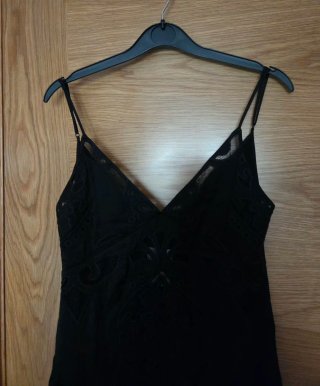 Vestido lencero Zara Collection Negro