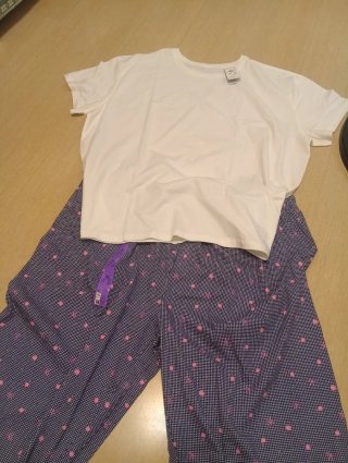 Pijama Mujer Azul y Blanco Talla XL