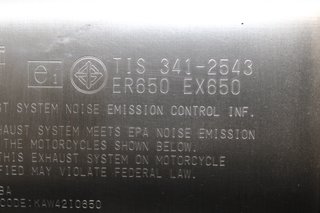 Silencioso Escape Original Kawasaki ER6F ABS 2014