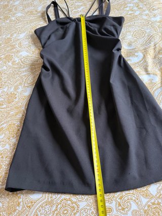 Vestido negro Zara tirantes drapeado