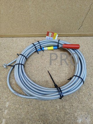 Espiral limpiadora de desagües con broca de recup.