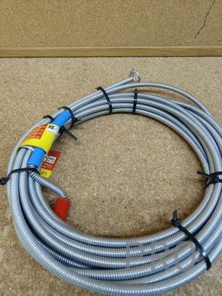 Espiral limpiadora de desagües con broca de recup.