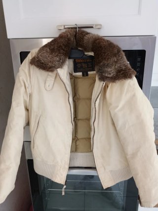 Woolrich bomber donna beige taglia M