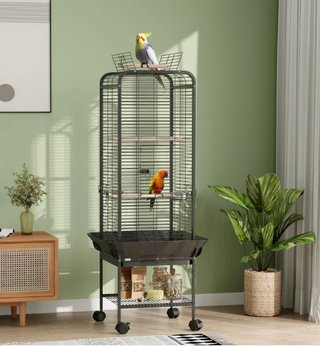 Jaula Loros con Ruedas 62.5x62.5x146cm