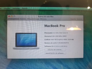 MacBook Pro 13 2012 i5 8GB 500GB Plata