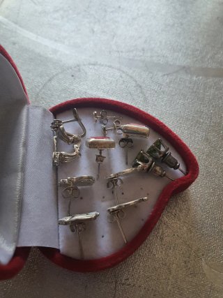 Lote 6 pares Pendientes Plata de Ley 925