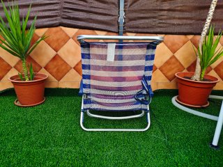 Tumbona plegable de playa multicolor