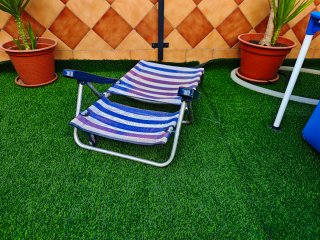 Tumbona plegable de playa multicolor