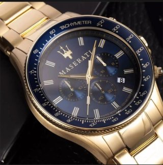 Reloj Maserati Cronógrafo Azul Dorado