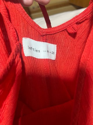 Vestido playero rojo tirantes