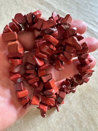 Collana Diaspro Rosso Pietra Naturale