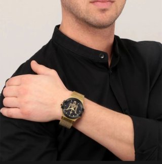 Reloj Maserati Hombre Negro y Dorado