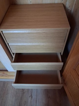 Cajonera de madera 60cm, 4 cajones