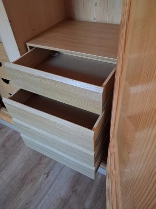 Cajonera de madera 60cm, 4 cajones