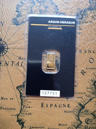 Moneda Oro Argor Heraeus Kinebar 1g 999.9